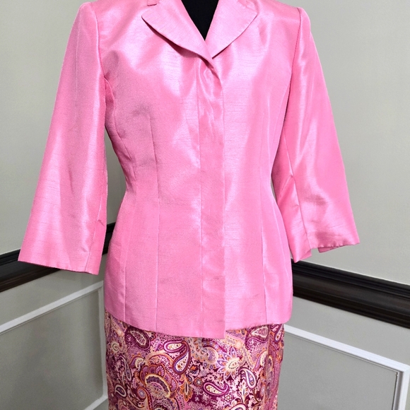 Pink 2pc suit by LeSuit, 6P, - Picture 5 of 9